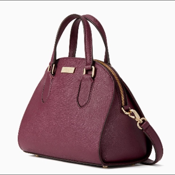 Kate Spade ♠️NWT Maroon Mini Satchel Crossbody Bag - Picture 3 of 8